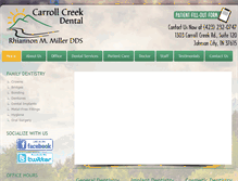 Tablet Screenshot of carrollcreekdental.com